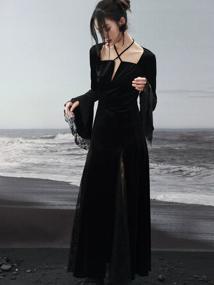 Dresses Romantic Dark Splicing