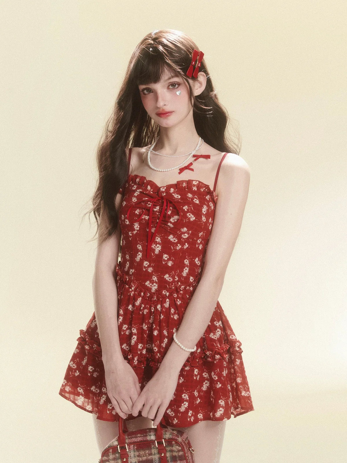 スイートフレンチドレスフラワーサマー