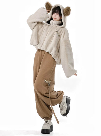 Hoody Fake Far Court + Samt-Freizeithose