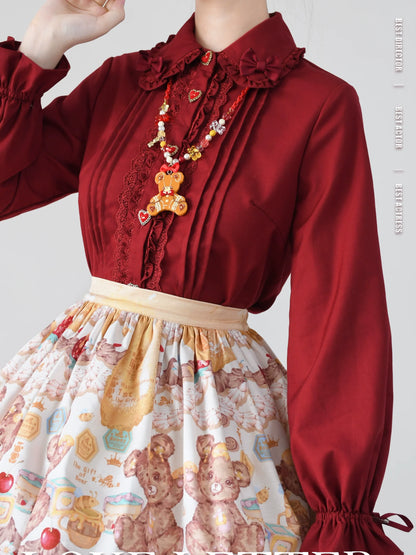 オリジナルラブレターフリルリボンブラウス