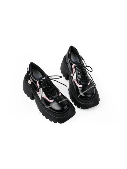 シューズピンクデザインボリューム