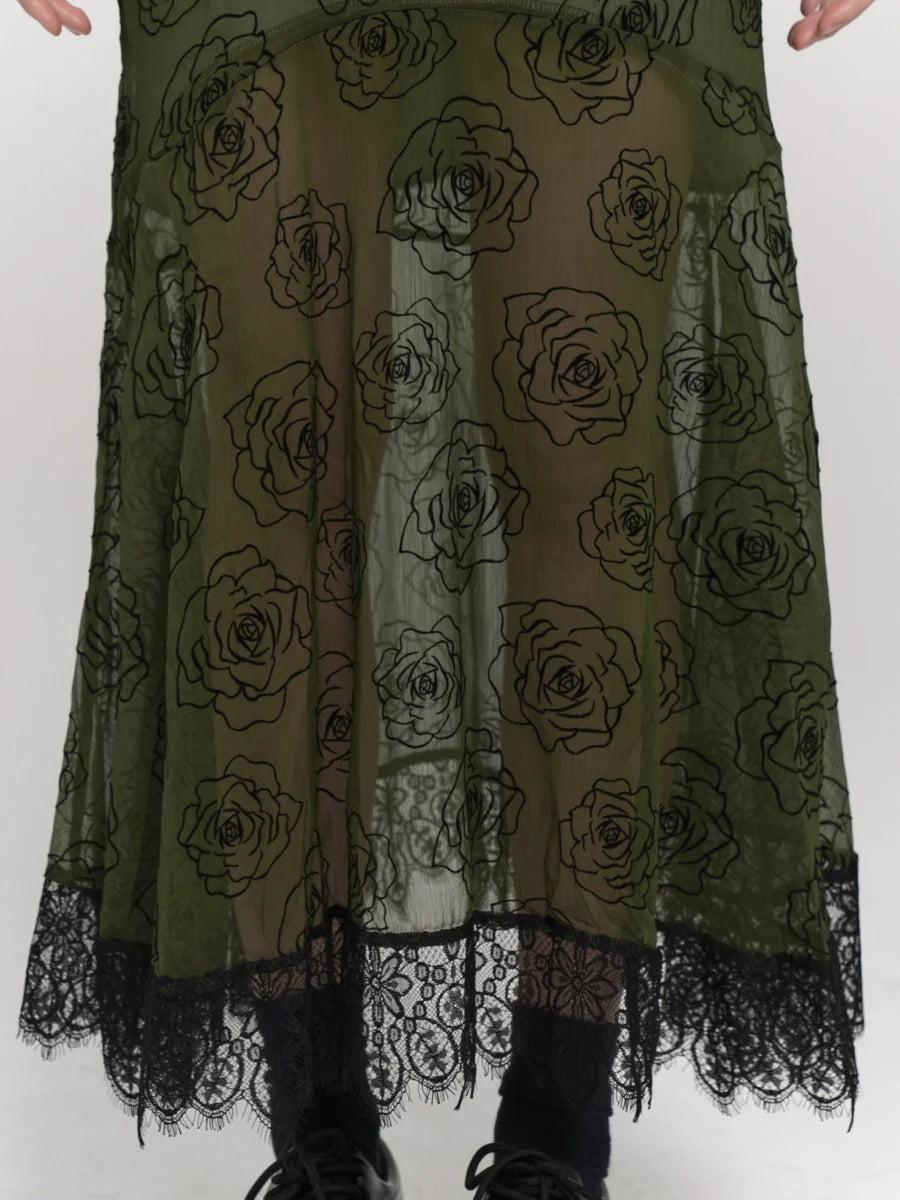 Girl Summer Camisole Design Dark Ghost Sheer