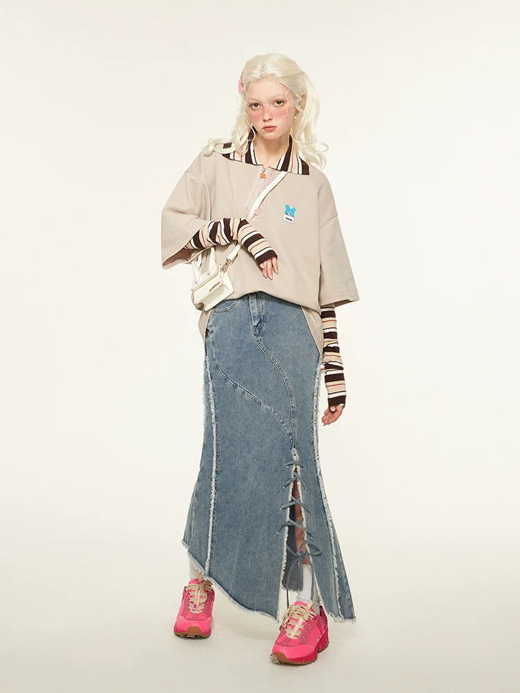 Marken-Polo-Streifenoberteile