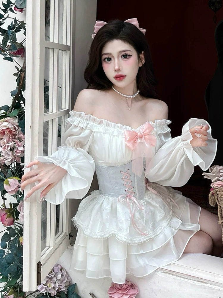 Chiffon Sweet Fairy Dress Corset