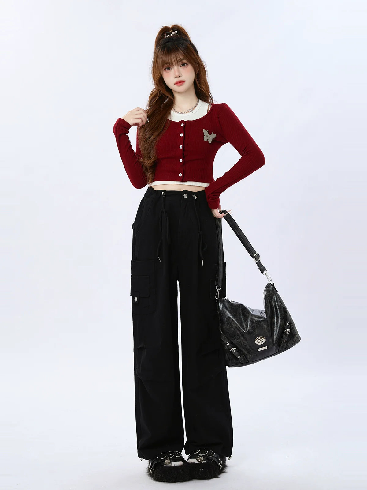 Cropped Two-piece Knit Top