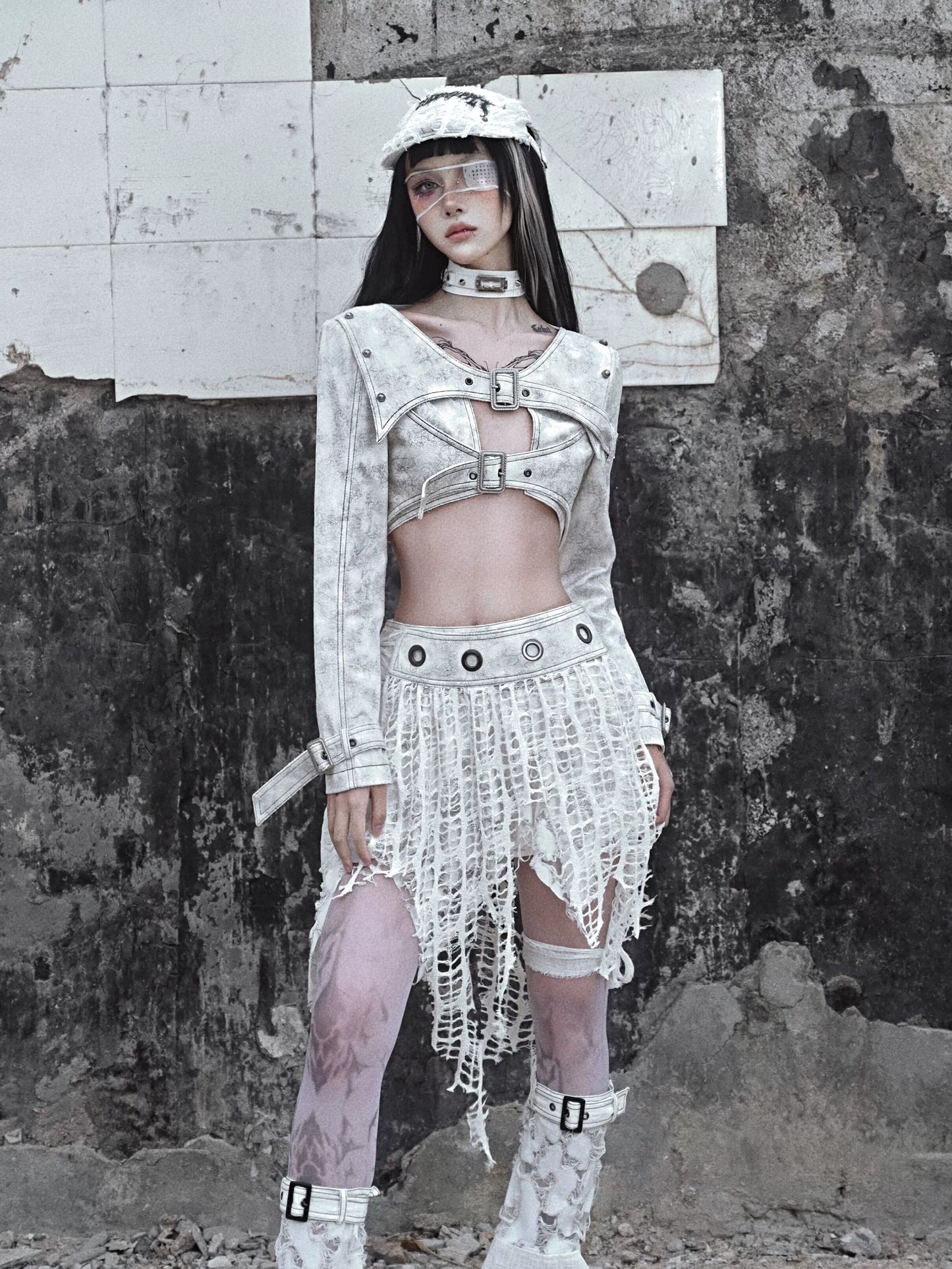 ベルト ショートトップ ゴシック ダブルダーク