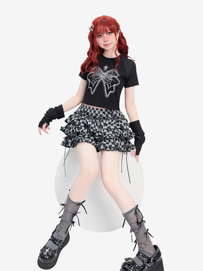 ケーキミレニアムブロックスカートチェックチュチュ