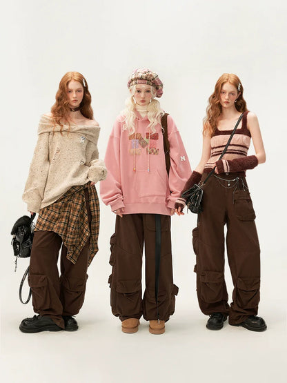 Hose mit mehreren Taschen, Maillard-Bein, weit