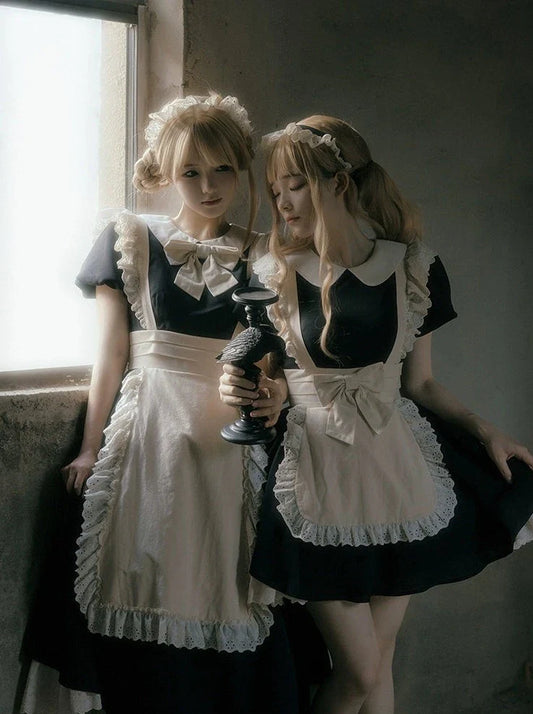 メイドドレス レース プリーツ