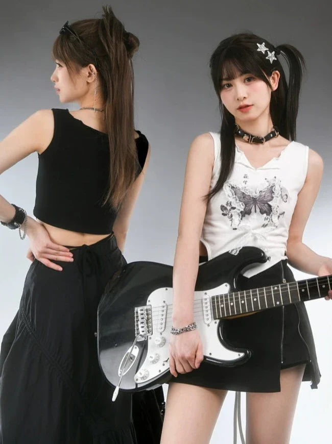 Girl Hot Millennial Style Top Sleeveless