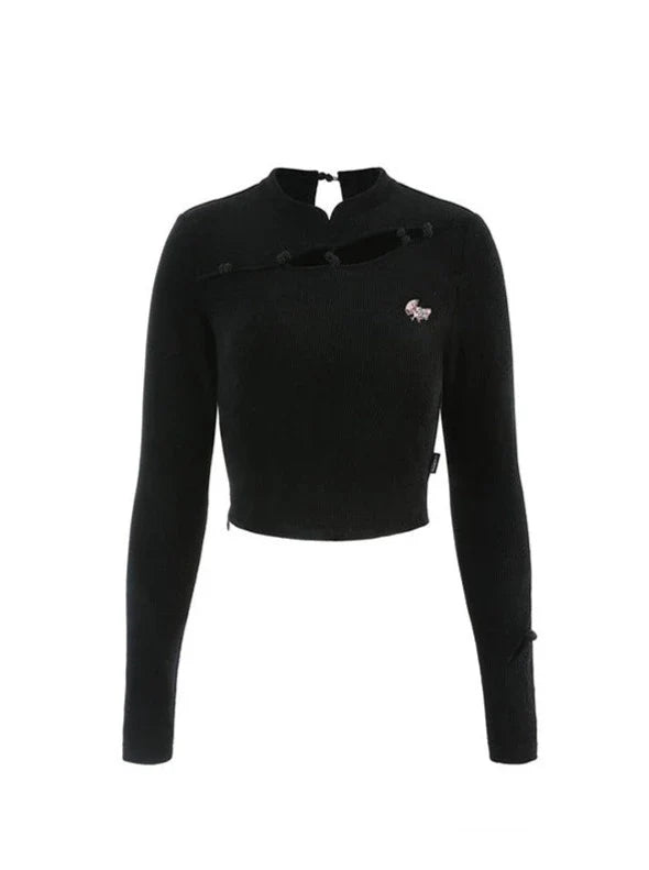 チャイナショートタイトトップ