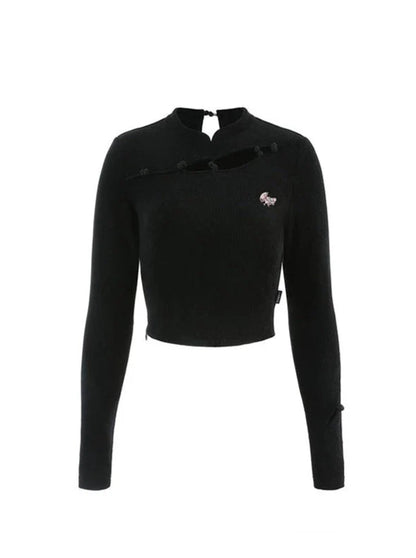 チャイナショートタイトトップ