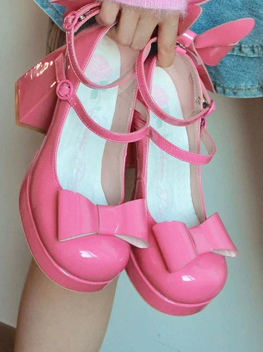 Heels Bunny Ears Ribbon High