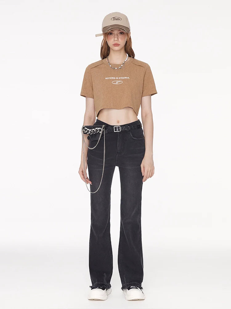 モードカーキTシャツ バティック ラウンドネック ショート