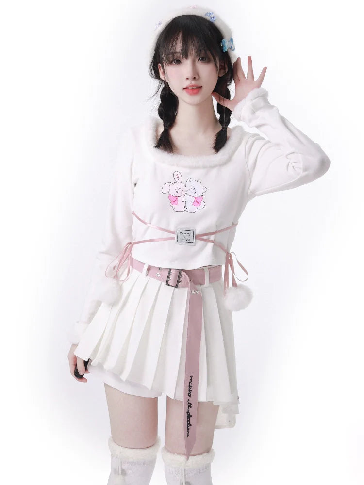 Color Print Ribbon Square Far Cute Ball Baystops