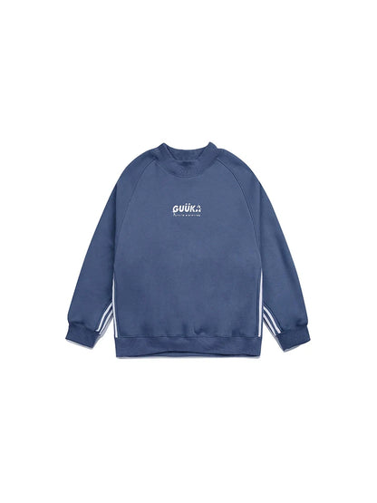 Fog Sweatshirt Unisex Hals Blau Rund