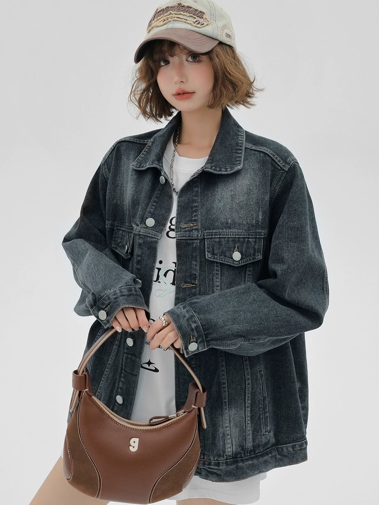 Amerikanische Jacke waschen nostalgischen Denim lose Retro