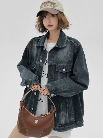 Amerikanische Jacke waschen nostalgischen Denim lose Retro