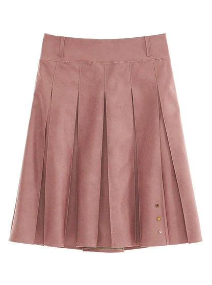 Damaged Mode Lederjacke + Mittellanger Rock + Ledermantel mit Taillengürtel