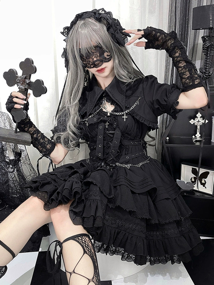 パフスリーブロリータエレガントボレロジャケットゴシック