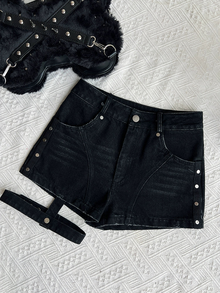 Mode Denim Short Garter Pants