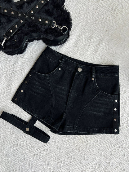 Mode Denim Short Garter Pants