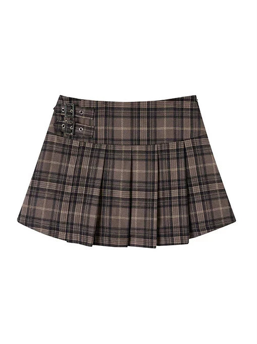 Retro Suit Piece Sleep Style Skirt Pleated Jacket College Vest