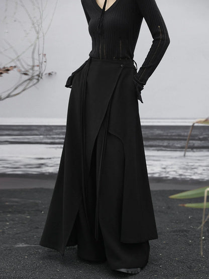 Niche Pants Design Skirt Patch Long