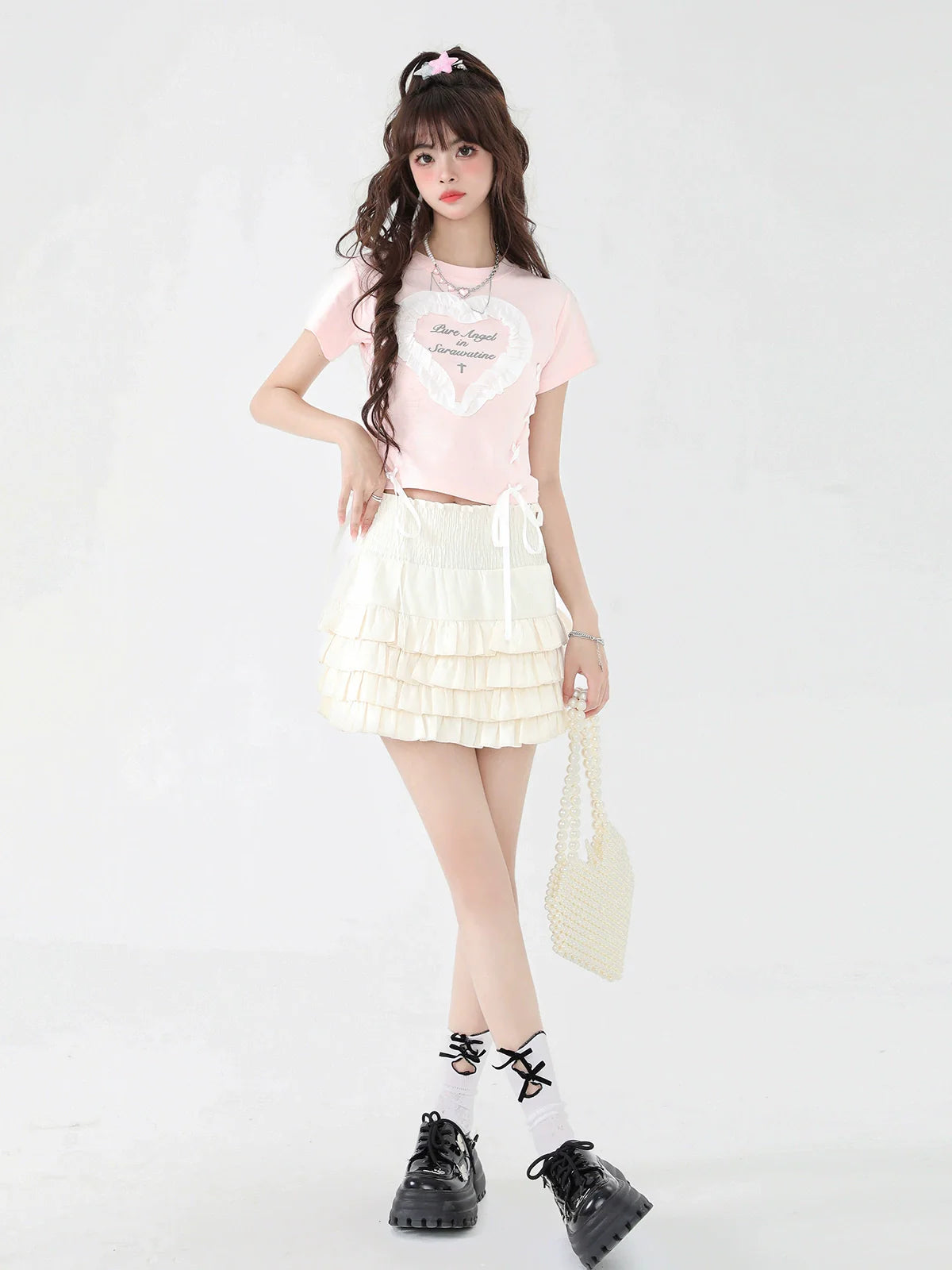 ラブレースアップスイートTシャツ