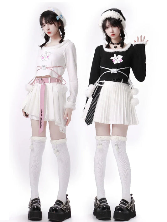 Color Print Ribbon Square Far Cute Ball Baystops