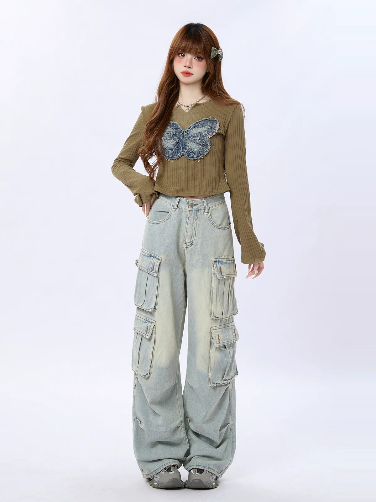 ウォッシュドポケットパンツ アメリカンルーズカーゴ