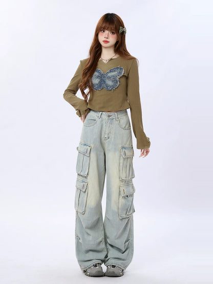 ウォッシュドポケットパンツ アメリカンルーズカーゴ