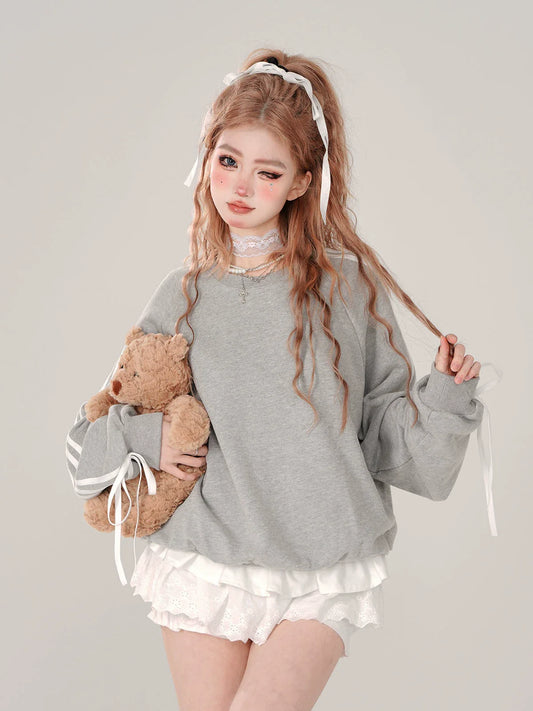 カジュアルデザインスウェットシャツサイド