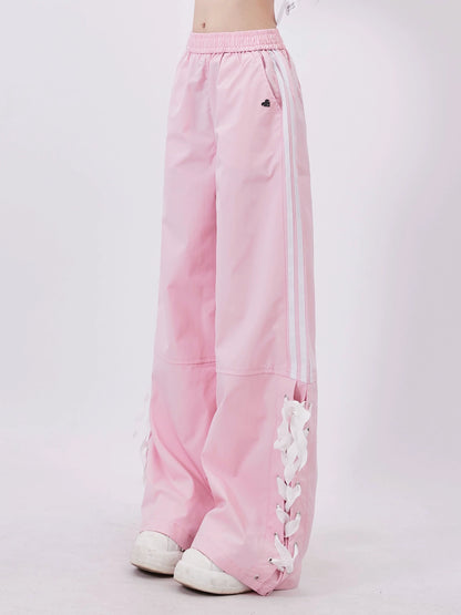 Freizeithose Weit Rosa Süß