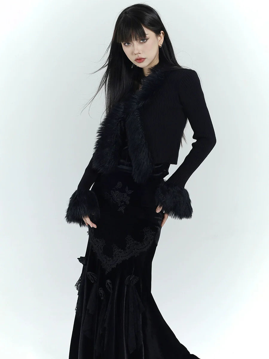 ゴーストニットカーディガン モードガールジャケット