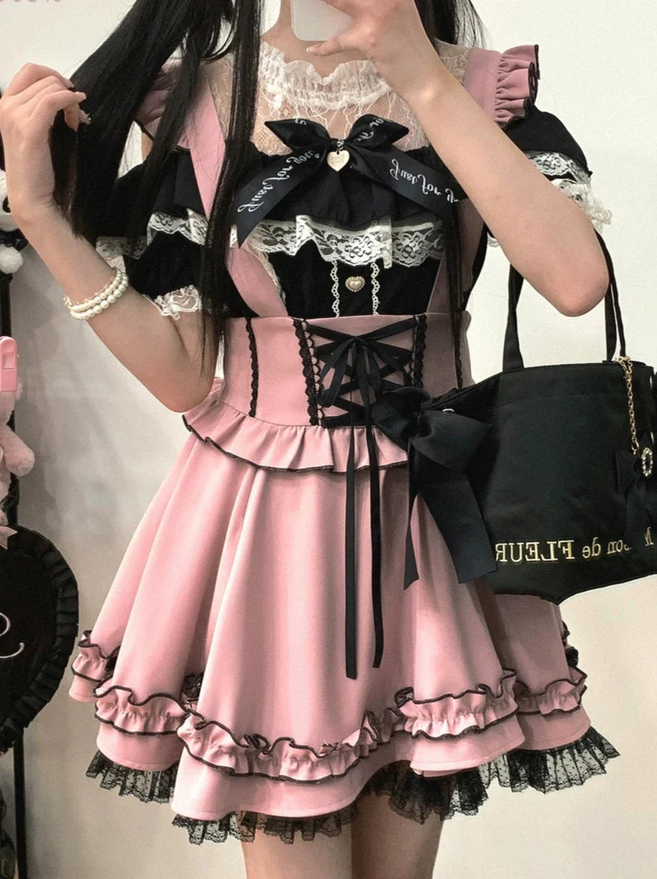 Flir Whauller Design Waist Lace Apribon Puffskart
