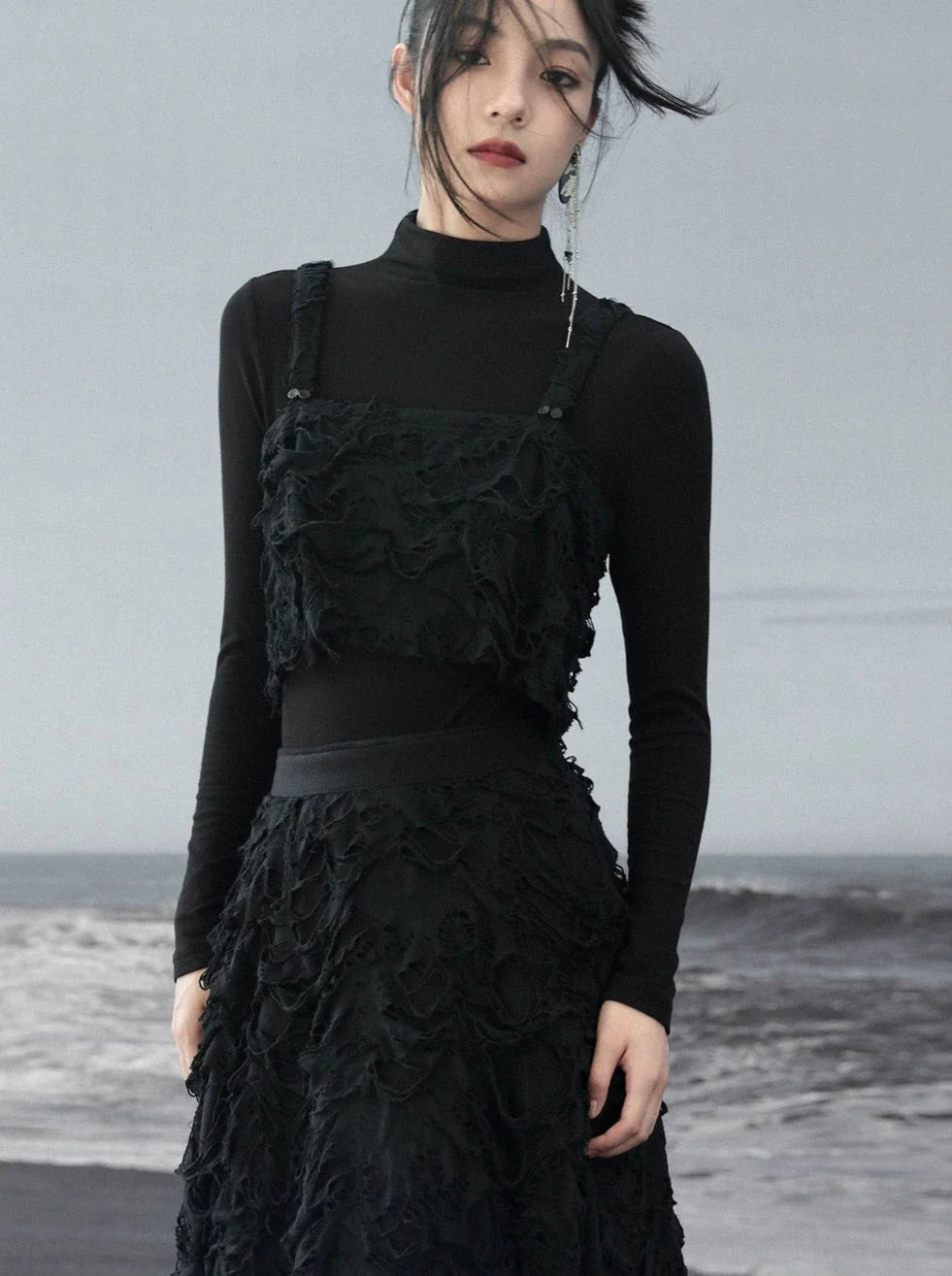 Camisole Hole Knit Dark