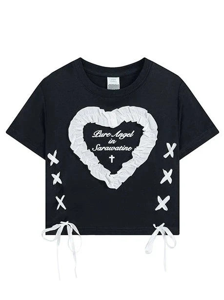 ラブレースアップスイートTシャツ