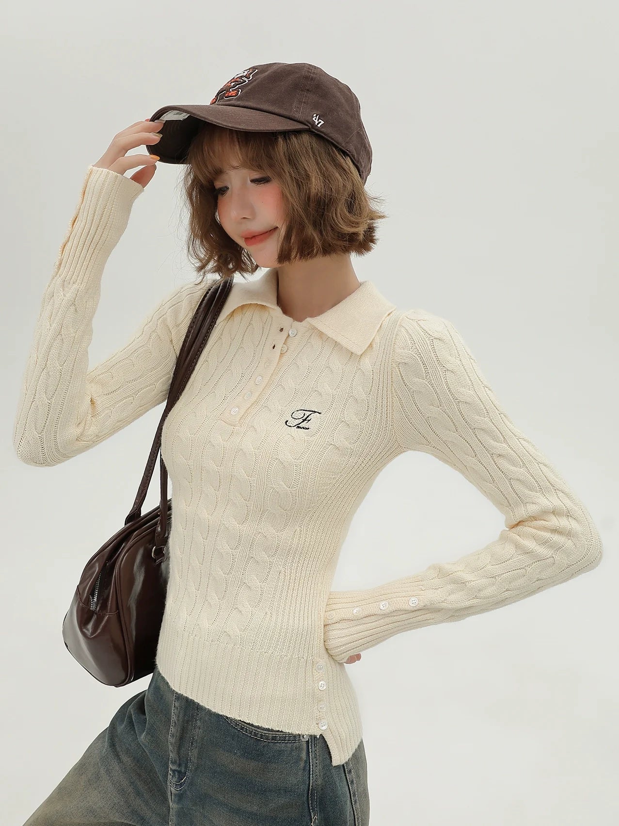 American Polo Retro Collar Top Knit