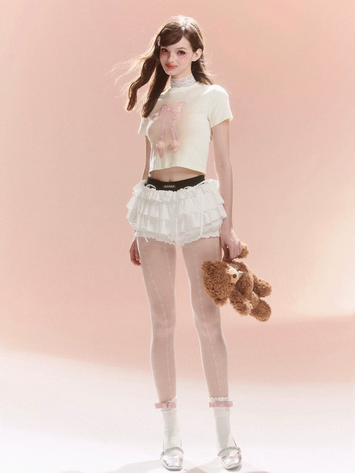 Design Süßes kurzes Top mit Schleife