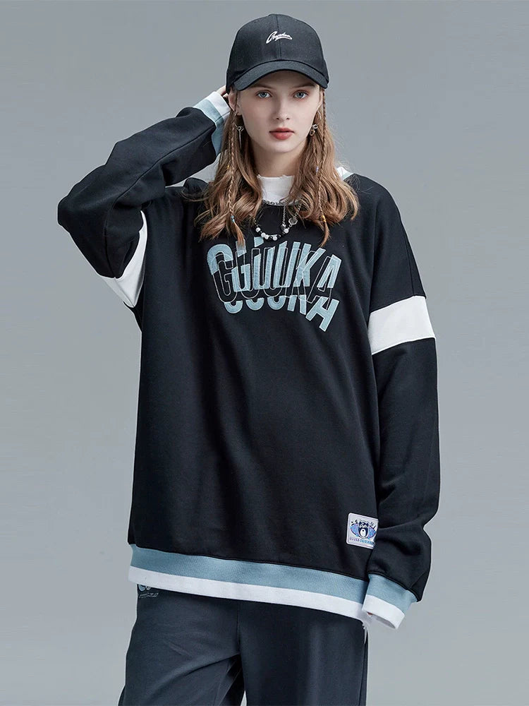 Straße Dunkel Casual Mode Tops Lose