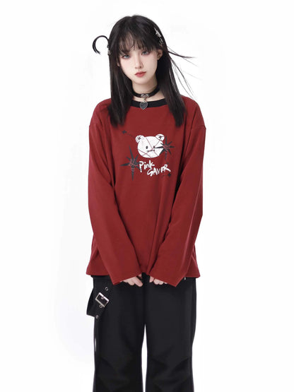 Escape Plan Red Black Work Neck Halter Jacket