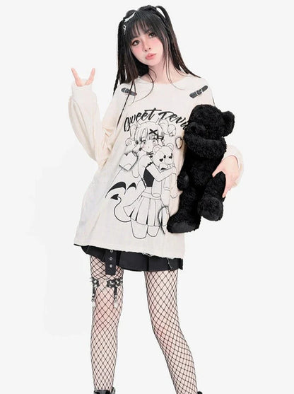 Girl Pure Top Design Loose Illustration Anime