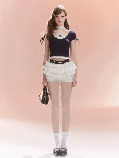 French Bow Tops Kurzer Punkt