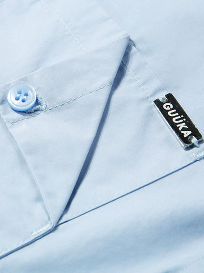 Ice Long Schlitz Blau Schulter Shirt