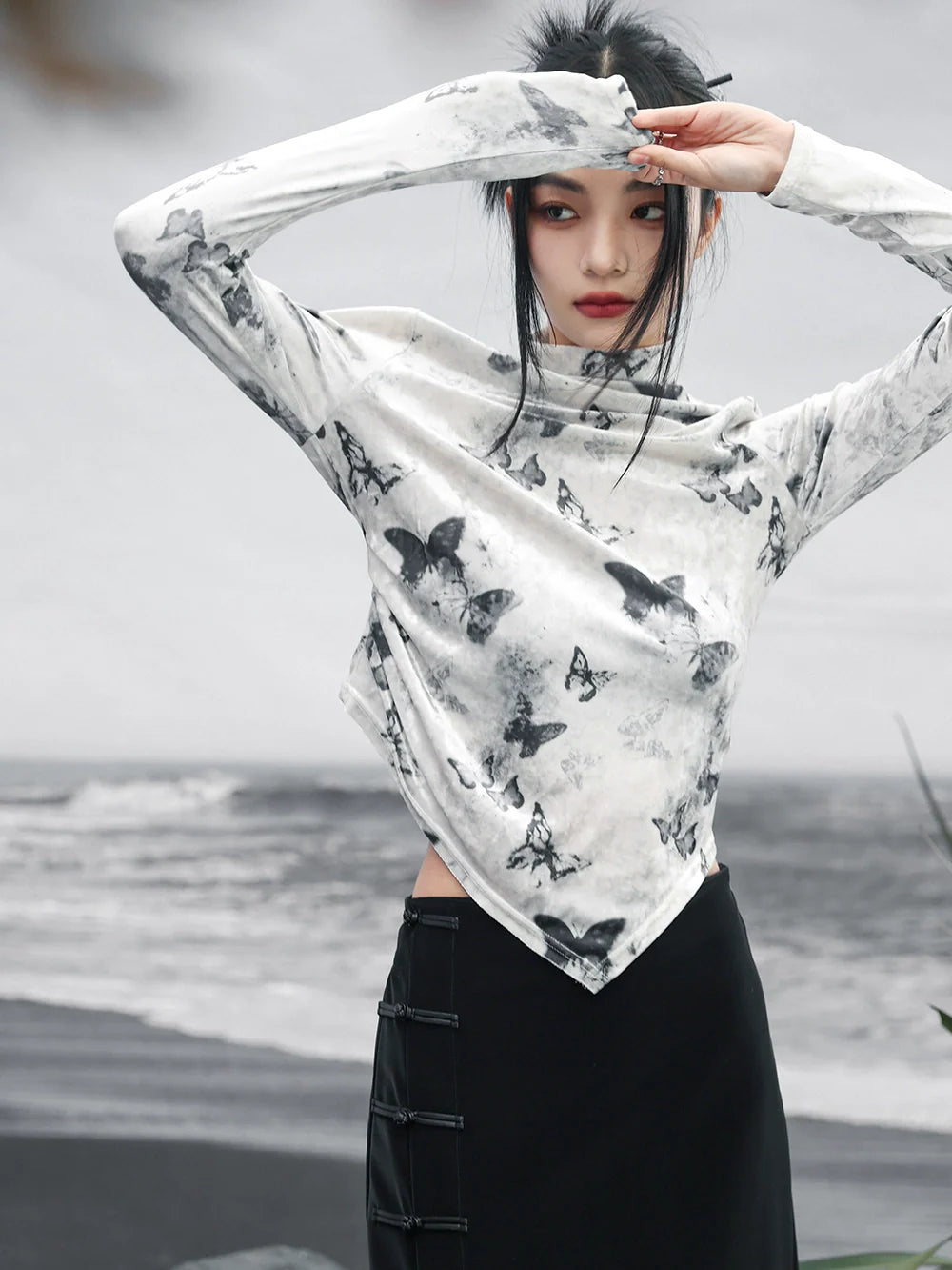 Asymmetrisches, schmales Butterfly-Top