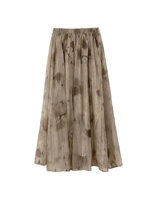 Ausgestellter Rock mit Retro-Print und Tinte