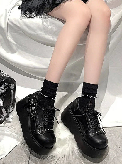 Punk Platform Shoes Studded Lolita