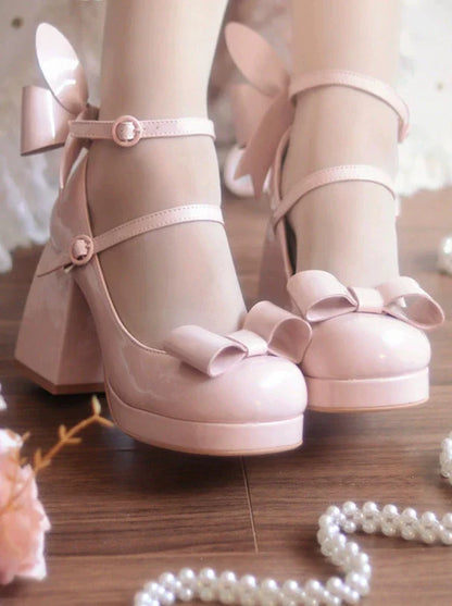 Heels Bunny Ears Ribbon High