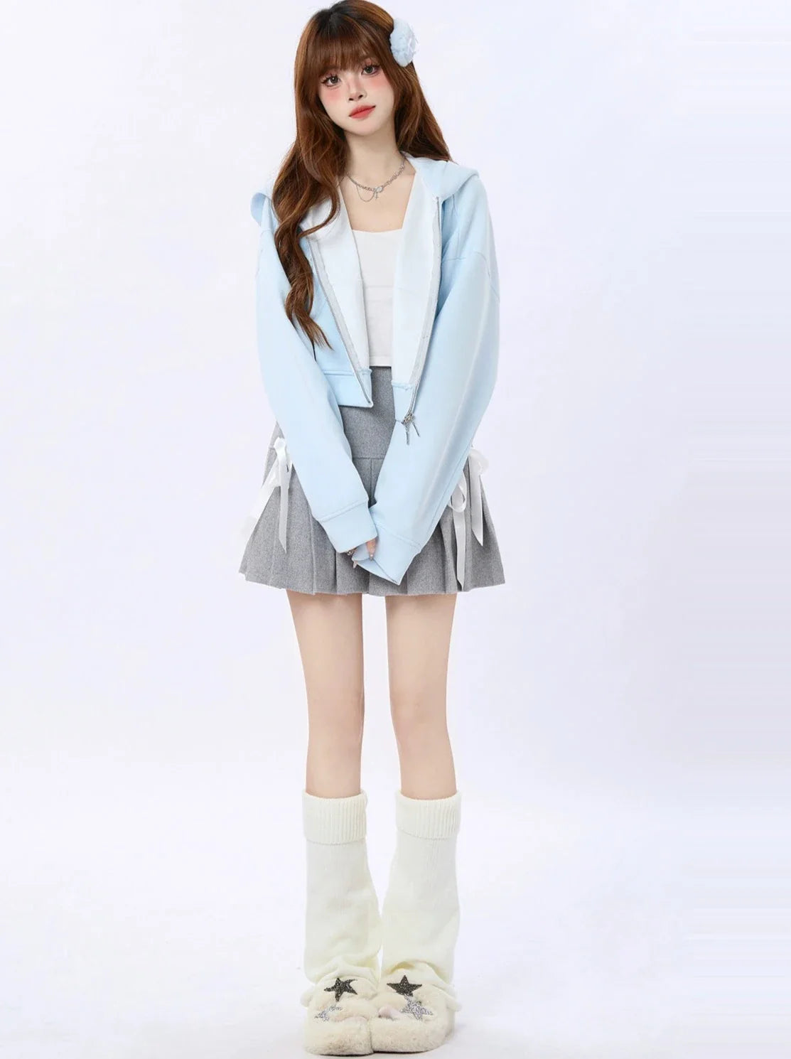 Hoodie Milky Short Spring Sweet